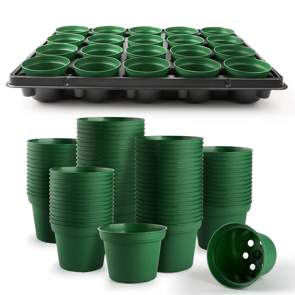 RooTrimmer 3-inch nursery pots paired for durable seedling support