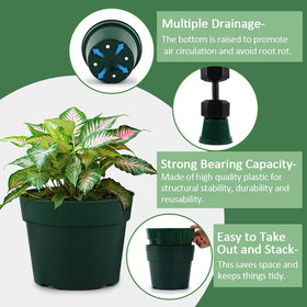 RooTrimmer 8 inch green nursery pot for mature plants