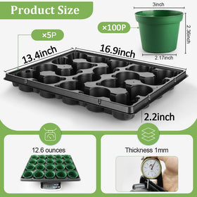 RooTrimmer seed starting kit with five trays enabling efficient germination