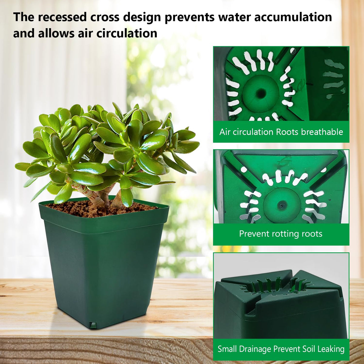 RooTrimmer thick durable plastic pot ideal for repeated use during seed starting.
