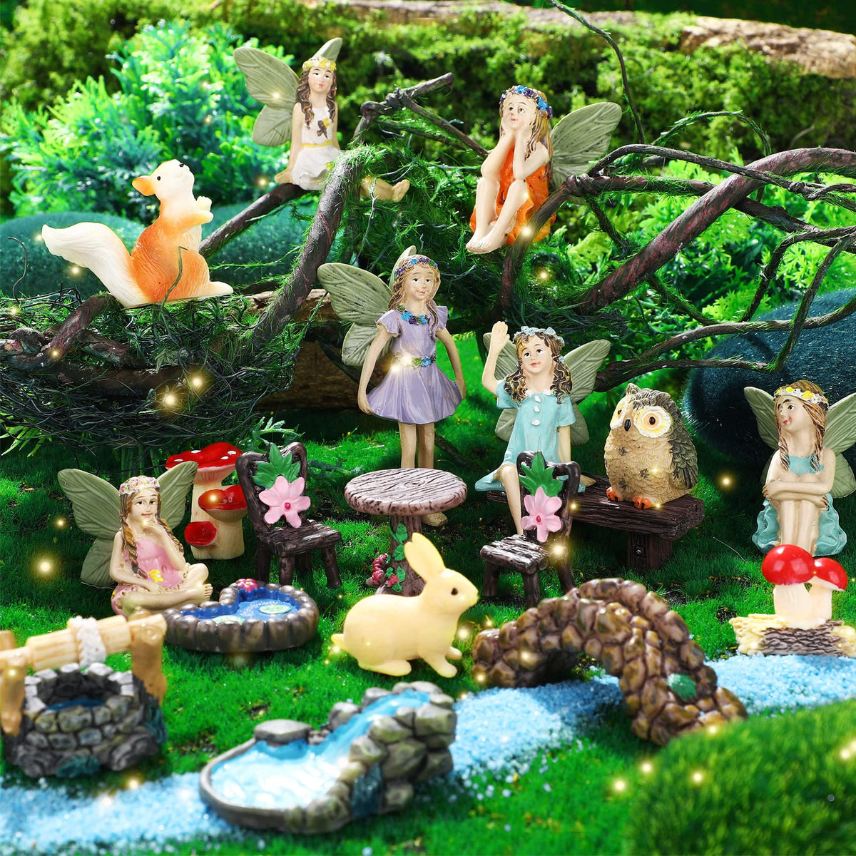 Roowest garden fairy forest bridge adds whimsy to terrariums and planters.