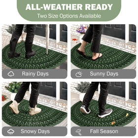 Traps moisture from muddy paws for tidier entryways.