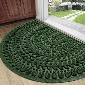 RORA half-circle doormat demonstrating dust-removal action for clean entryways