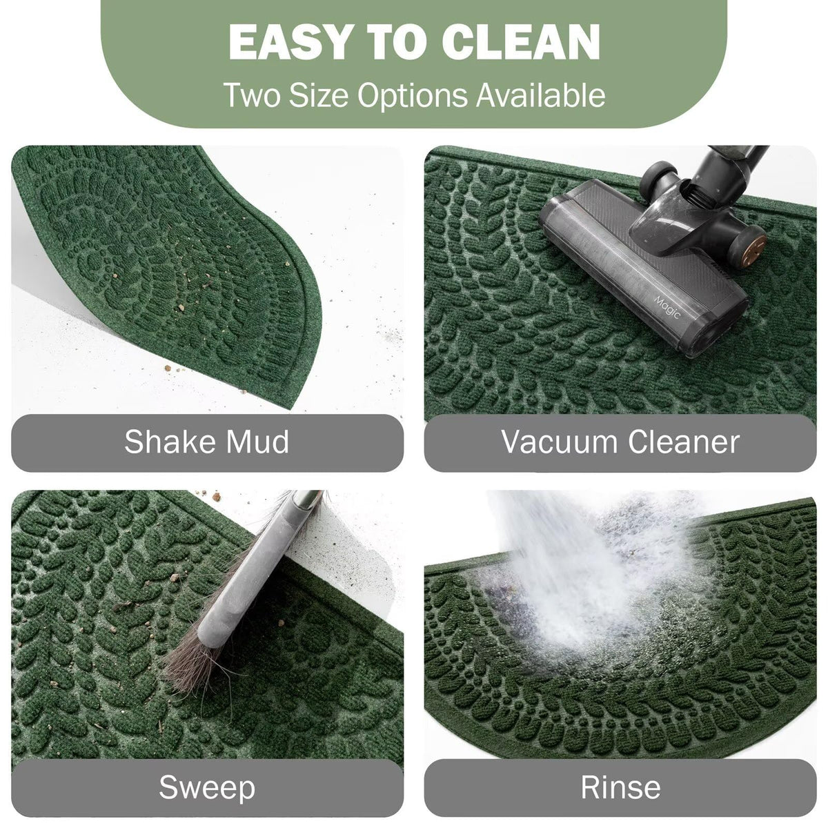RORA half-circle doormat ideal for garages and mud-prone entryways