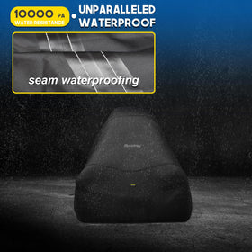 Rosefray black weatherproof cover resists rain and dust