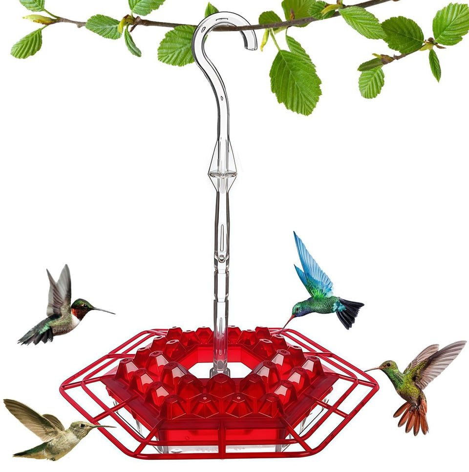 Roself hummingbird feeder with 30 ports for vibrant garden visits