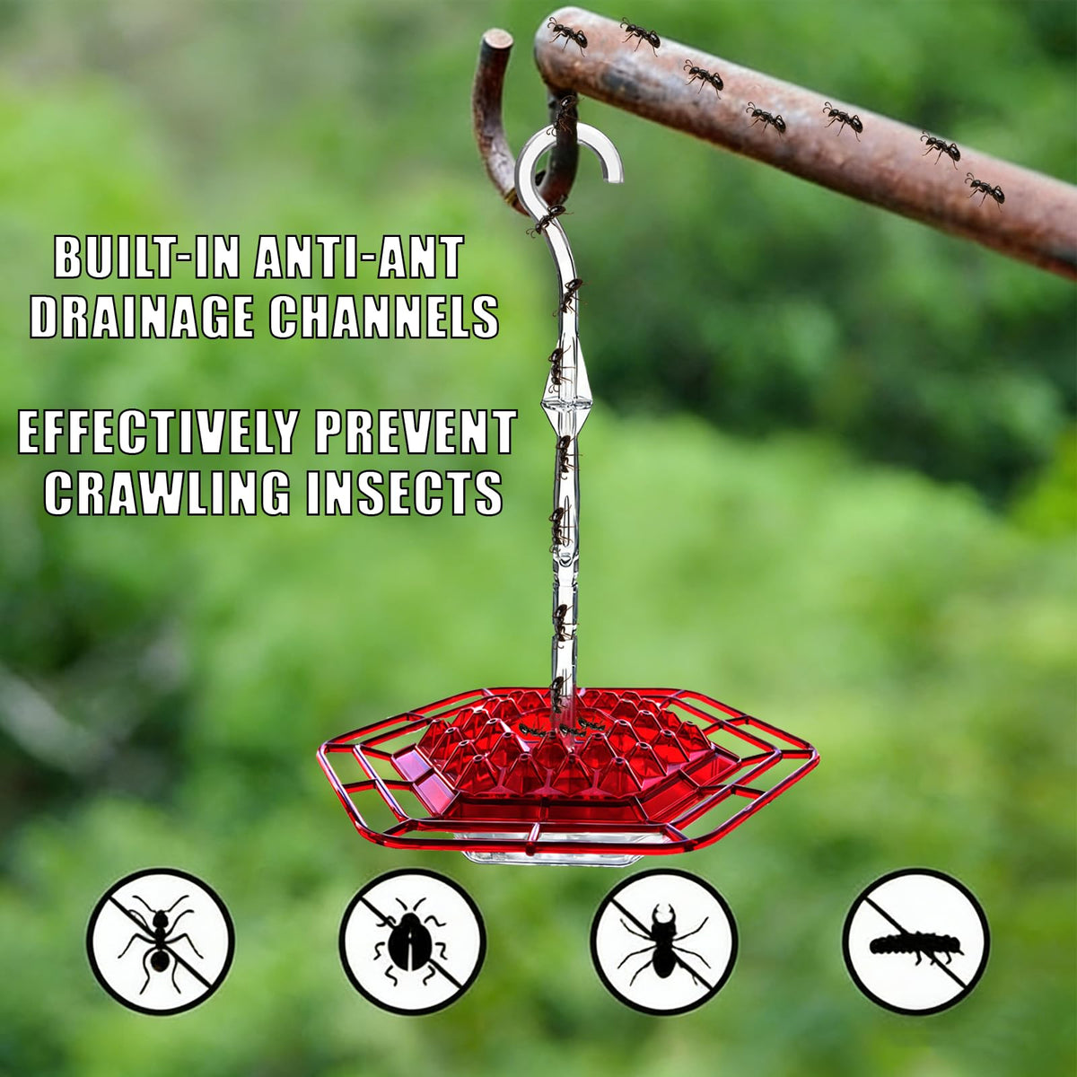 Roself BPA-free PP plastic ensures durable outdoor use