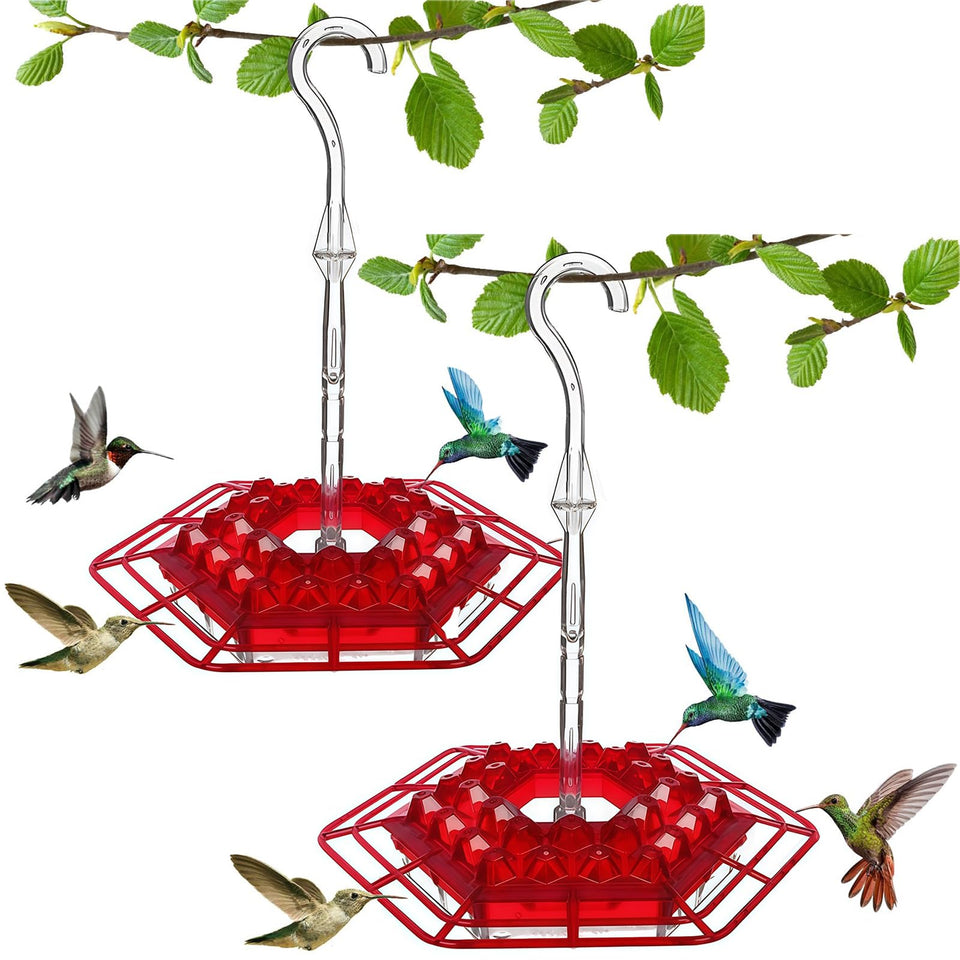 Roself hummingbird feeder hanging outdoors for patio or garden use.
