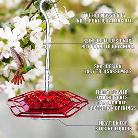 Roself secure hook enables stable hanging on a patio