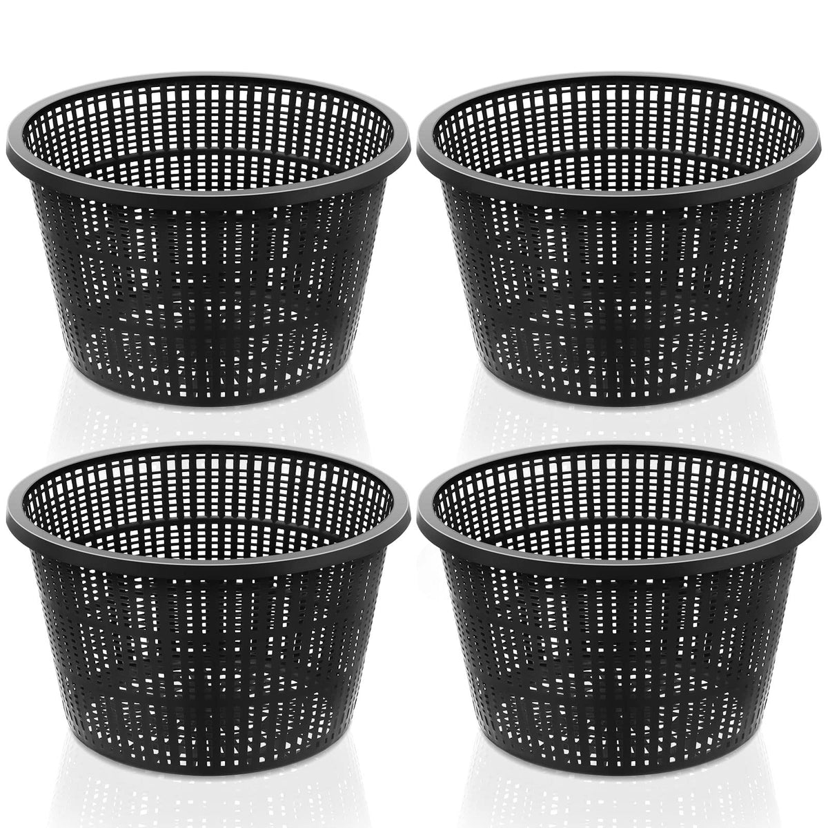 Roshtia hydroponic basket top view shows sturdy plastic for root circulation.