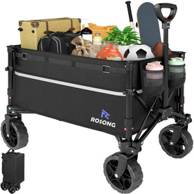 ROSONG collapsible wagon folded compact design for easy storage and transport.