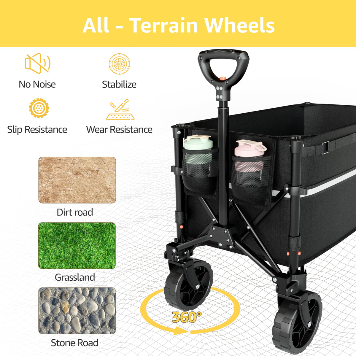 ROSONG detachable wheels enable easy cleaning and maintenance.