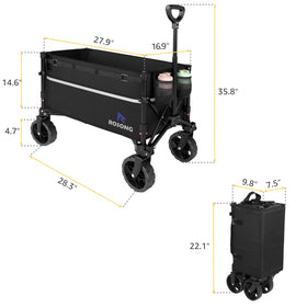 ROSONG wear-resistant PU wheels handle varied terrains with stability.