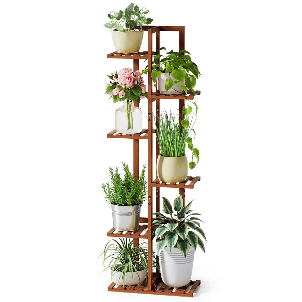 ROSSNY 48-inch tall plant stand overview highlights indoor display for multiple plants.