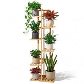 ROSSNY six-tier shelf supports diverse indoor greenery.