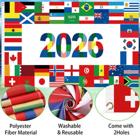 Rosulasi durable polyester flag banner withstands sun and rain for repeated use.