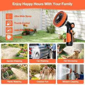 Rosy Earth wide-application nozzle excels at garden care and car washing.