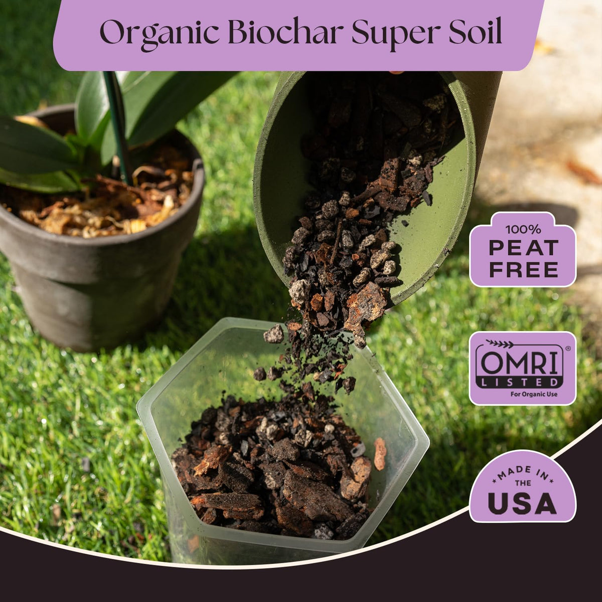 Rosy Soil Orchid Potting Mix peat-free blend supports sustainable indoor orchid care
