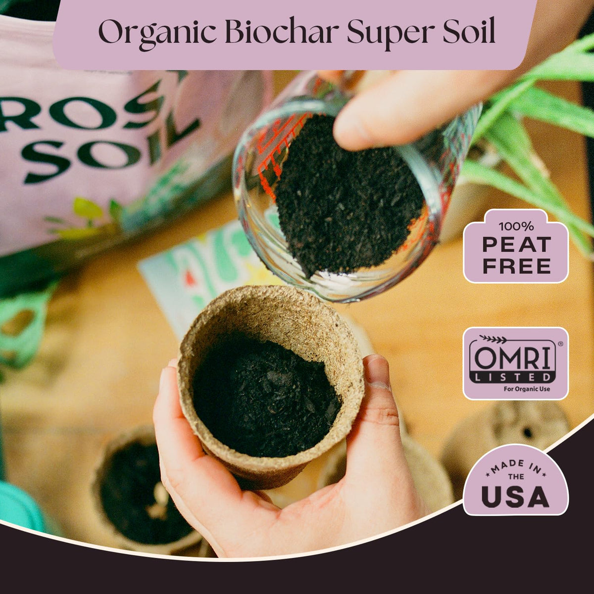 Rosy Soil seed starter tray demonstrating even drainage and air flow for roots