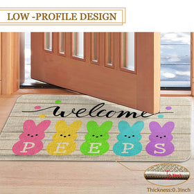 Roszwtit Easter Door Mat suitable for both indoor and outdoor entryways.