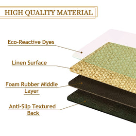 Roszwtit Easter Door Mat linen surface ready to scrape dirt and keep floors clean.