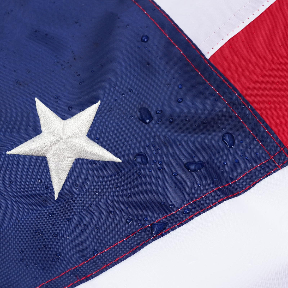 ROTERDON American flag with embroidered stars in blue canton for premium patriotism.
