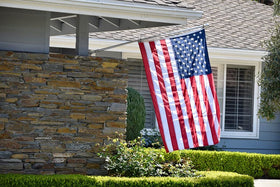 ROTERDON wall display or porch mounting for year-round Americana.