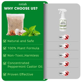 ROTIAH family-safe natural formula protects homes without harmful poisons.