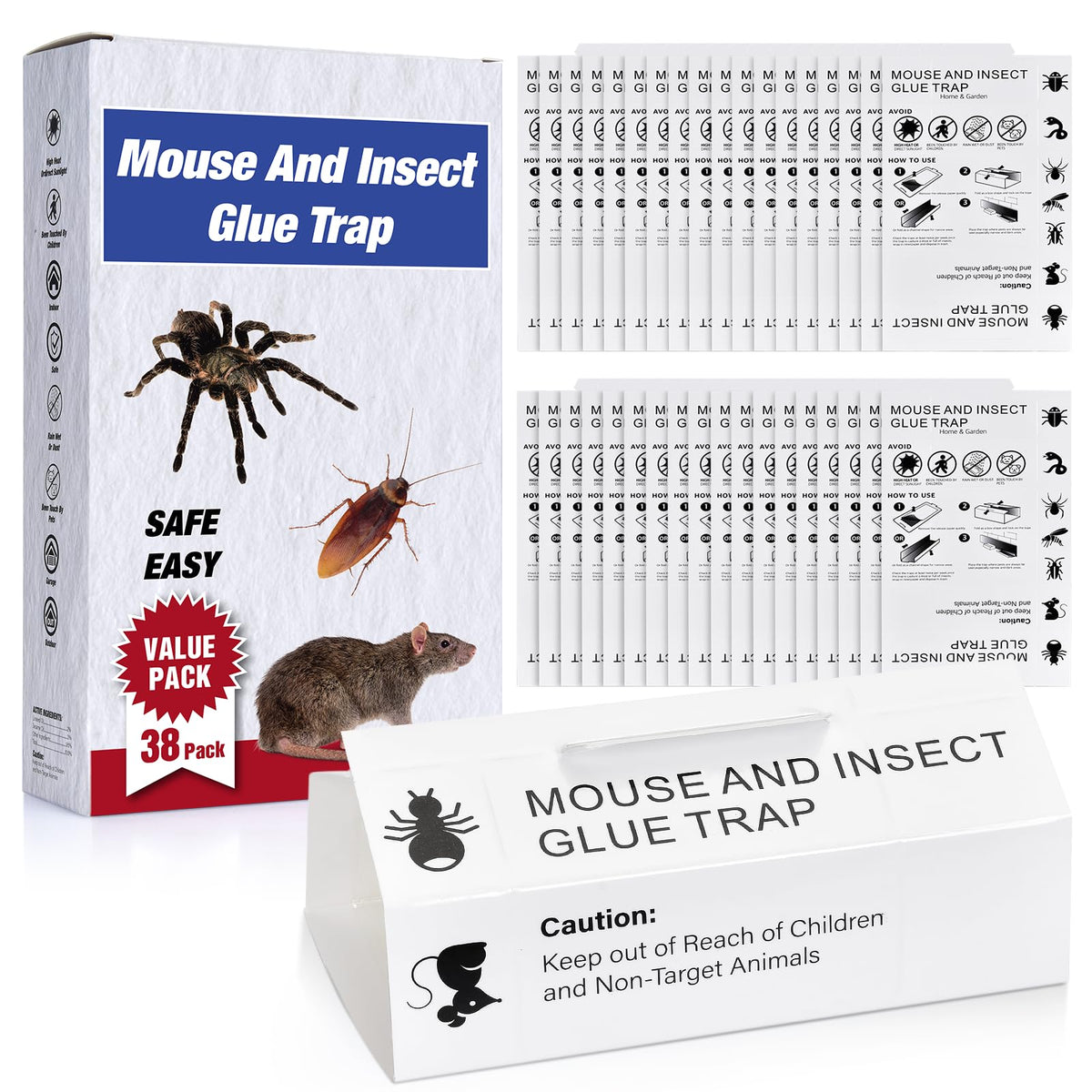 ROTIAH glue trap for mice and pests captures fast in kitchens.