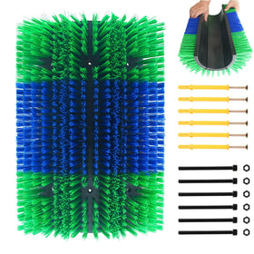 Rouisxue extra-large scratcher mounted on a fence post for versatile setup
