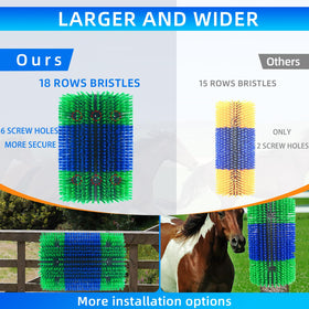 Rouisxue nylon bristles provide soft yet firm touch for safe grooming