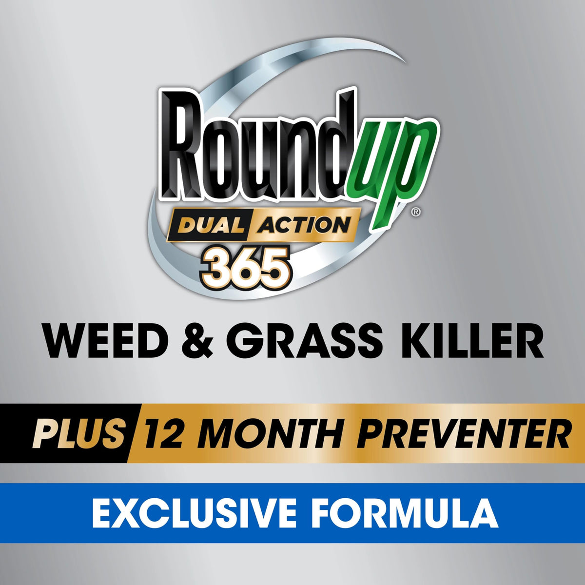 Roundup 12 Month Preventer bottle prepared for cracks and patios.