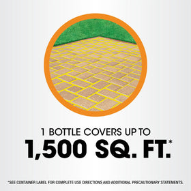 One bottle covers up to 1,500 sq ft with Roundup