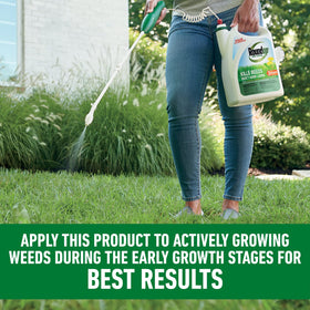 Roundup For Lawns₁ continuous-spray capability ensures even coverage.