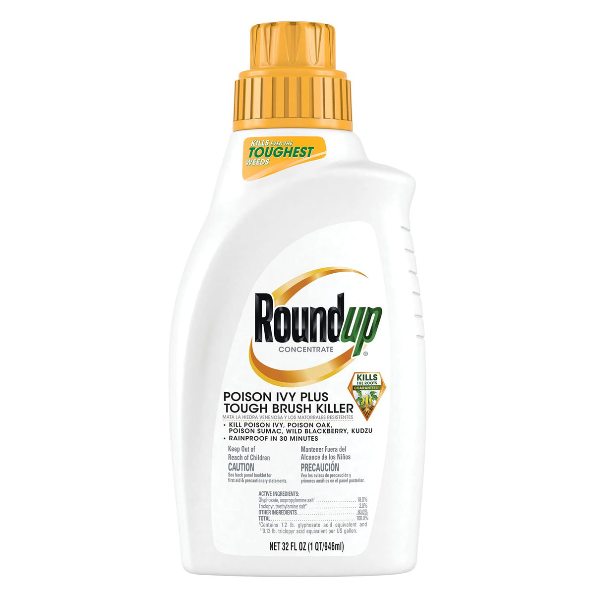 Roundup Poison Ivy Plus bottle ready for tough weed control.