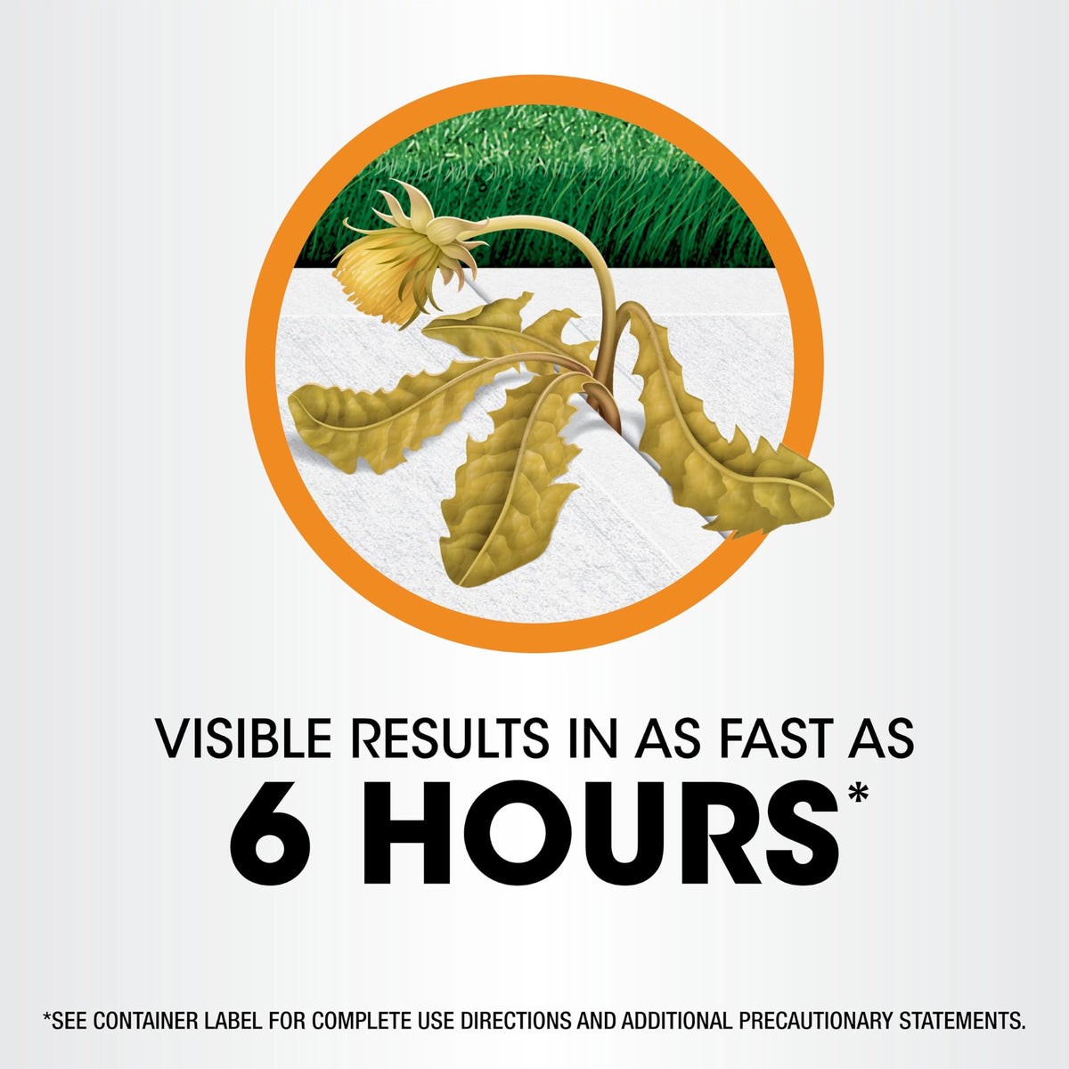 Roundup rainproof formula dries in about 30 minutes