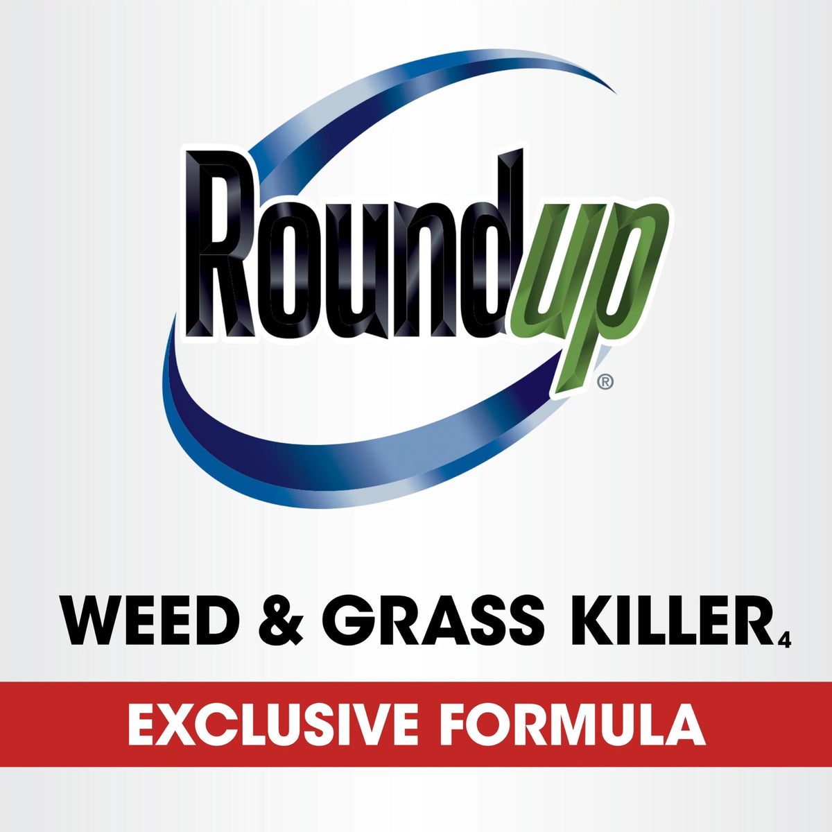 Roundup Weed & Grass Killer₄ Refill container-label close-up highlights the refill option.