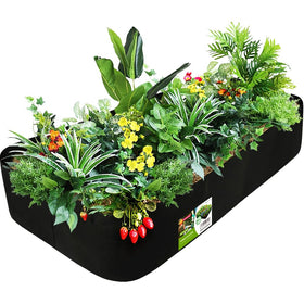 Roveinsia fabric raised garden bed with 58 gallons for airflow and drainage