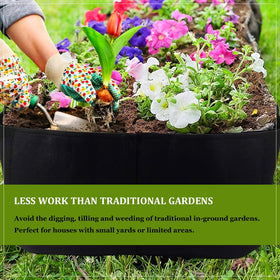 Roveinsia rectangle planter bags showing 2 grids for organization