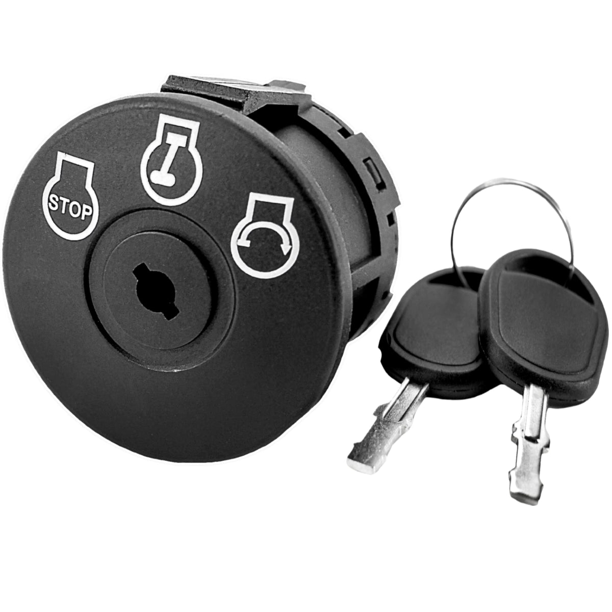 ROVIKE lawn mower ignition switch with key for reliable starts.