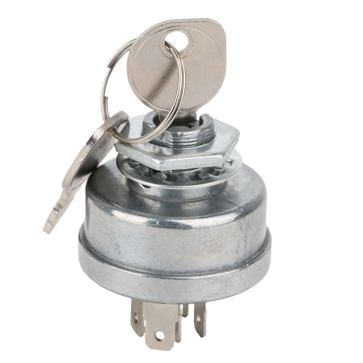 ROVIKE ignition switch with 3 positions and 6 terminals for flexible wiring.