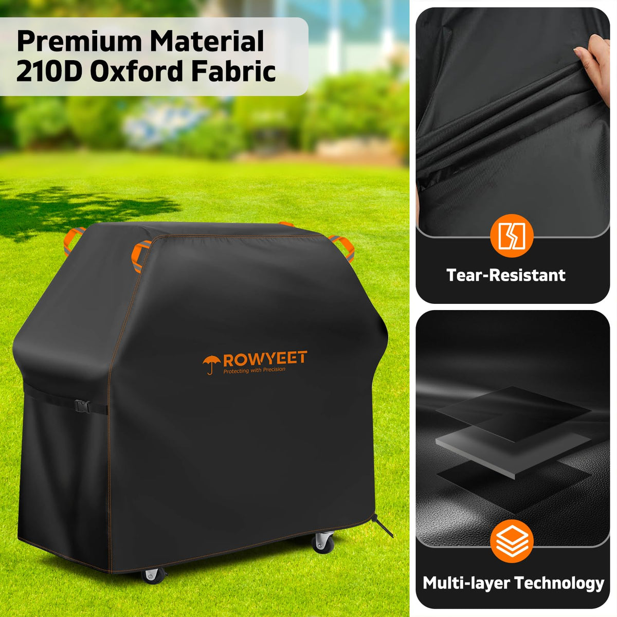 All round protection blocks debris while reinforced seams boost long term durability