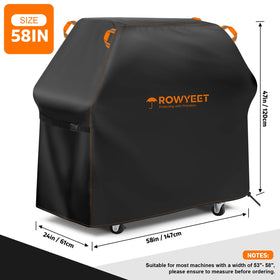 ROWYEET grill cover in durable Oxford fabric shields against sun, rain, and dust