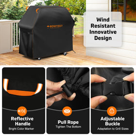 Reflective handle improves night visibility and helps avoid bumps during late setup