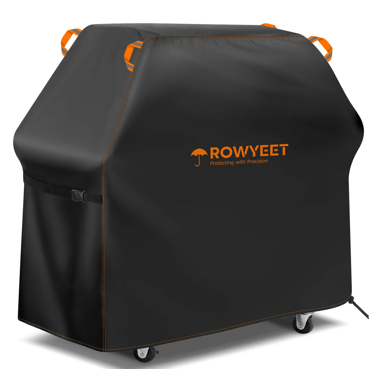 ROWYEET grill cover with universal fit protects Weber and Nexgrill from sun and rain