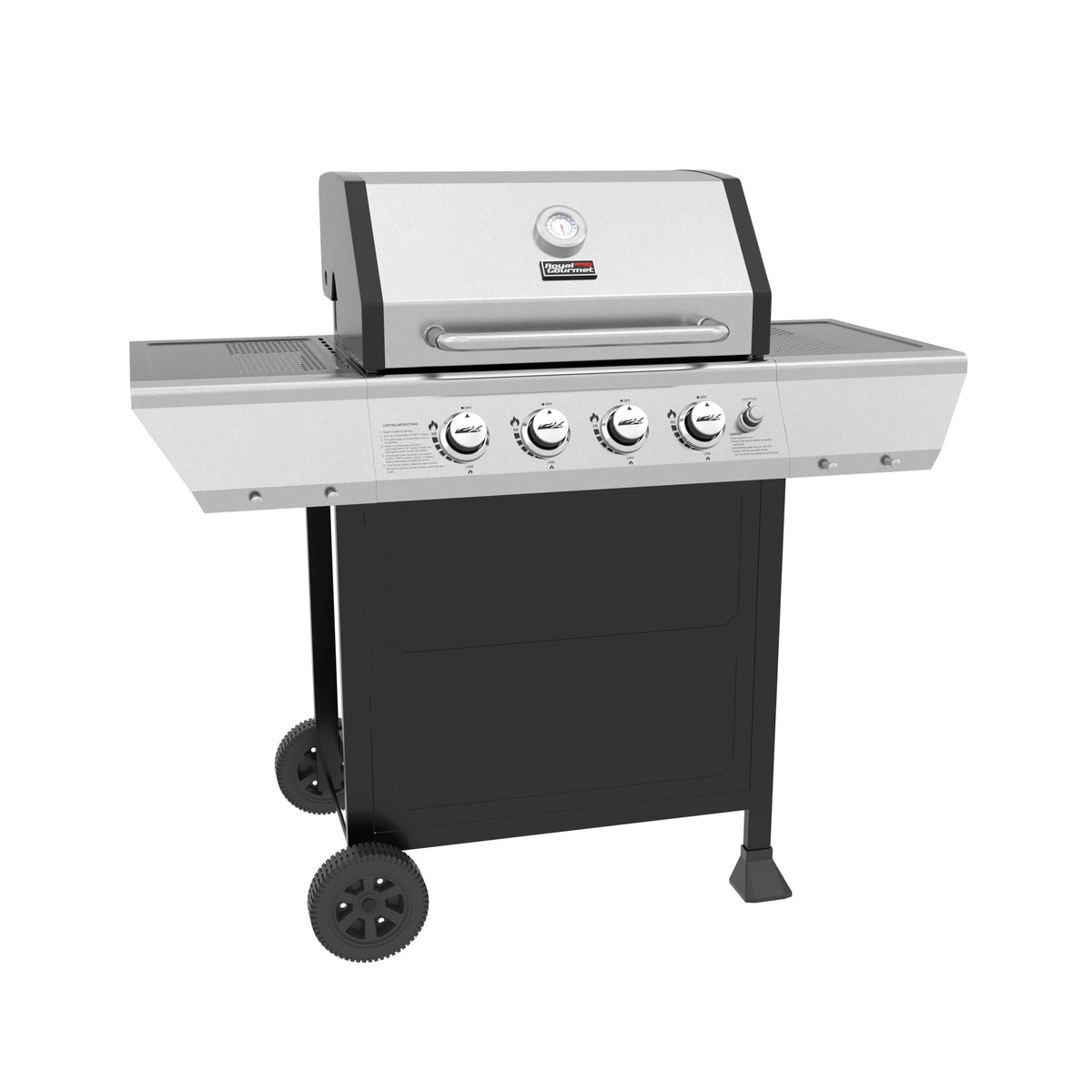 Royal Gourmet grill lid with inner plate for heat retention.