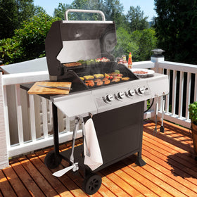 Royal Gourmet grill side shelves provide extra prep space during outdoor cooking.