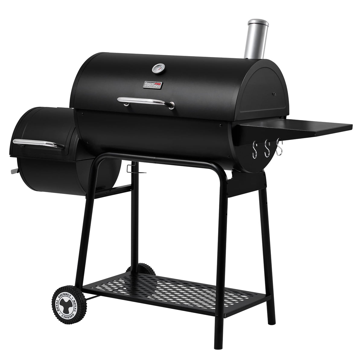 Royal Gourmet CC1830M barrel grill outside view for backyard gatherings.