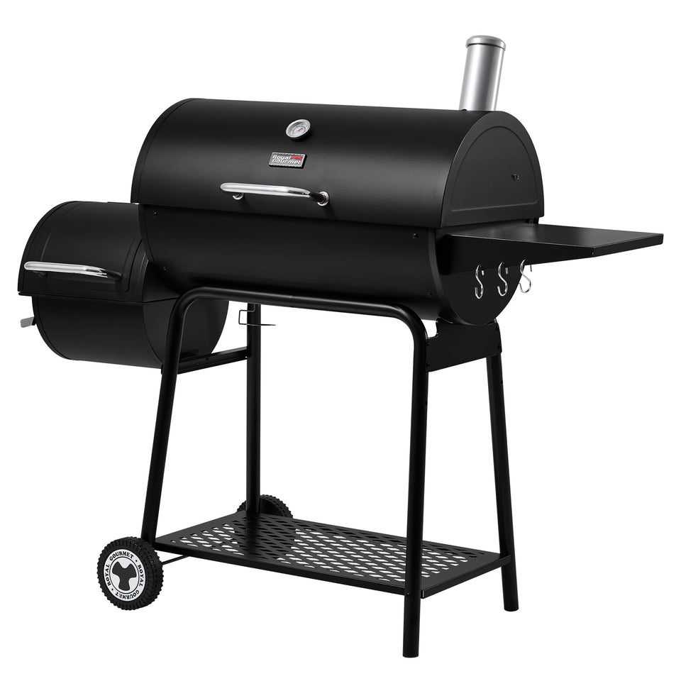Royal Gourmet CC1830M barrel grill outside view for backyard gatherings.