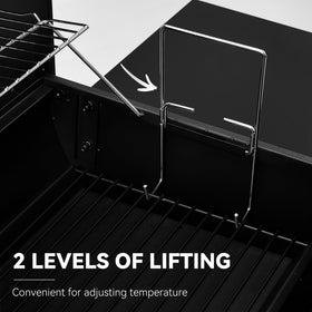 Royal Gourmet CC1830M warming rack facilitates multi-dish prep during cookouts.